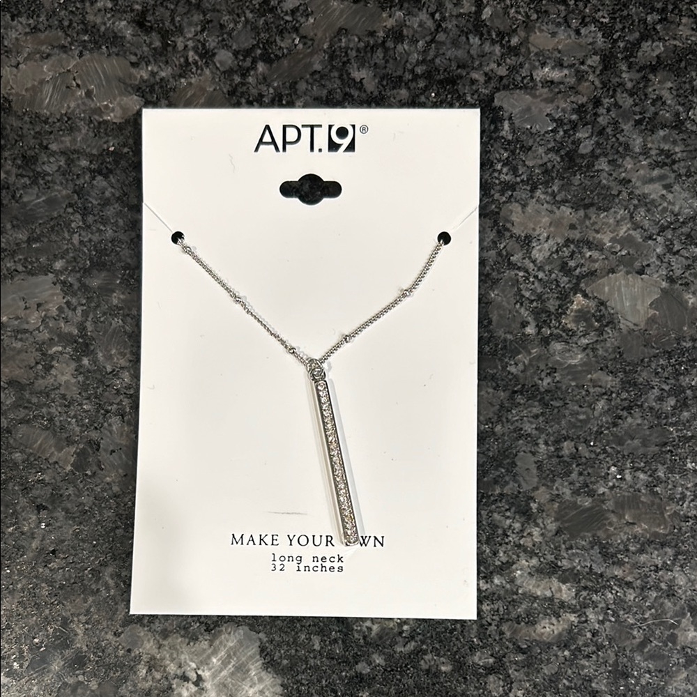 APT.9 Silver Long Necklace